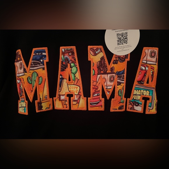 Hunter Grace Mama Crew XL Vibrant Black Crewneck Sweater- bamboo - Picture 7 of 7